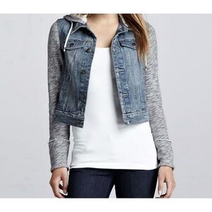 Free People Blue and Gray Jean Jacket